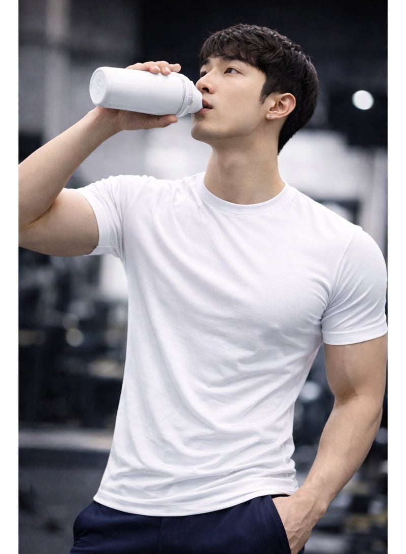 OLUDENIZ Men's Athletic Gym T-Shirt - Breathable, Quick-Dry Sportswear, 90% Polyester, 10% Spandex - Image 2